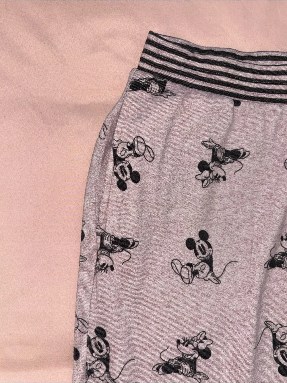 Disney Mickey & Minnie Mouse Pink Lounge Pajama Pants Large - Picture 6 of 7